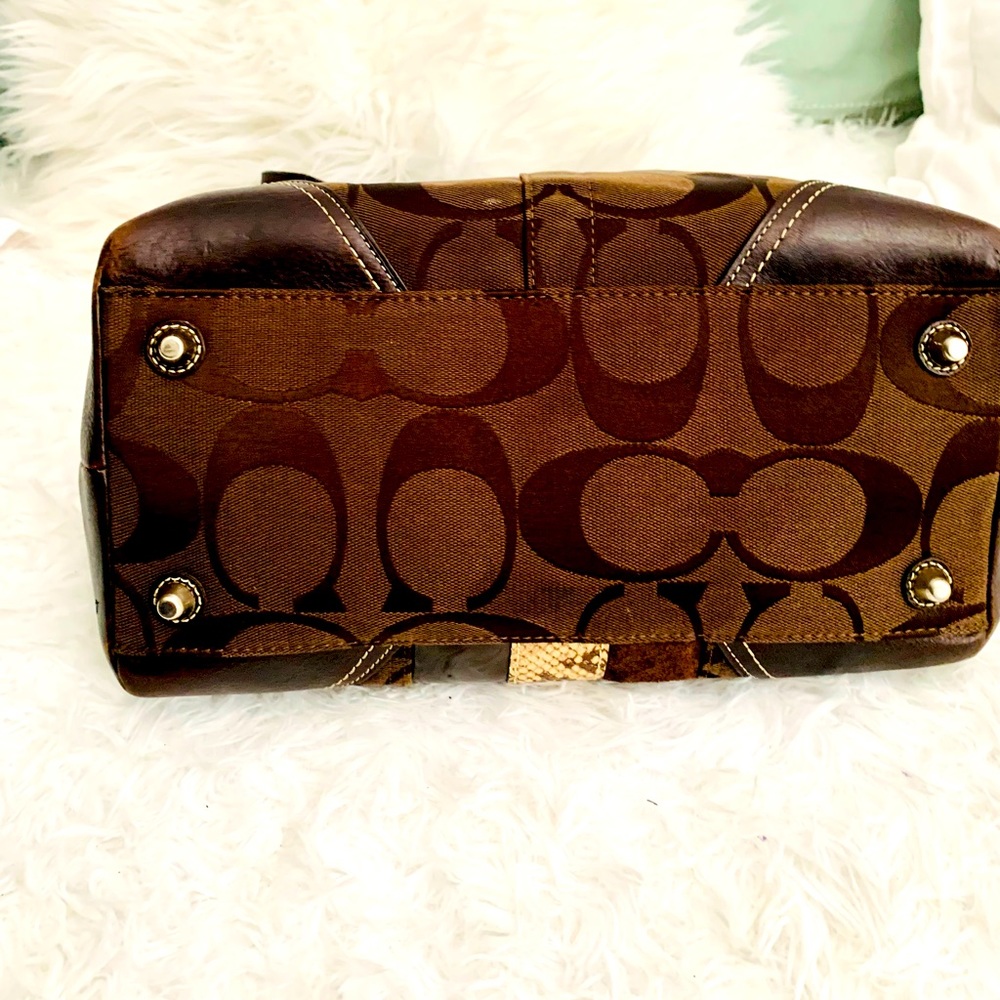 AuthenticCOACH Monogram Hampton Satchel Handbag - Picture 3 of 7